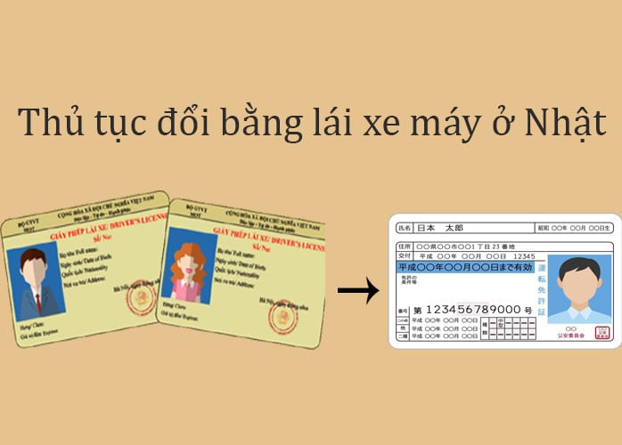 Thủ tục đổi bằng lái xe máy ở Nhật